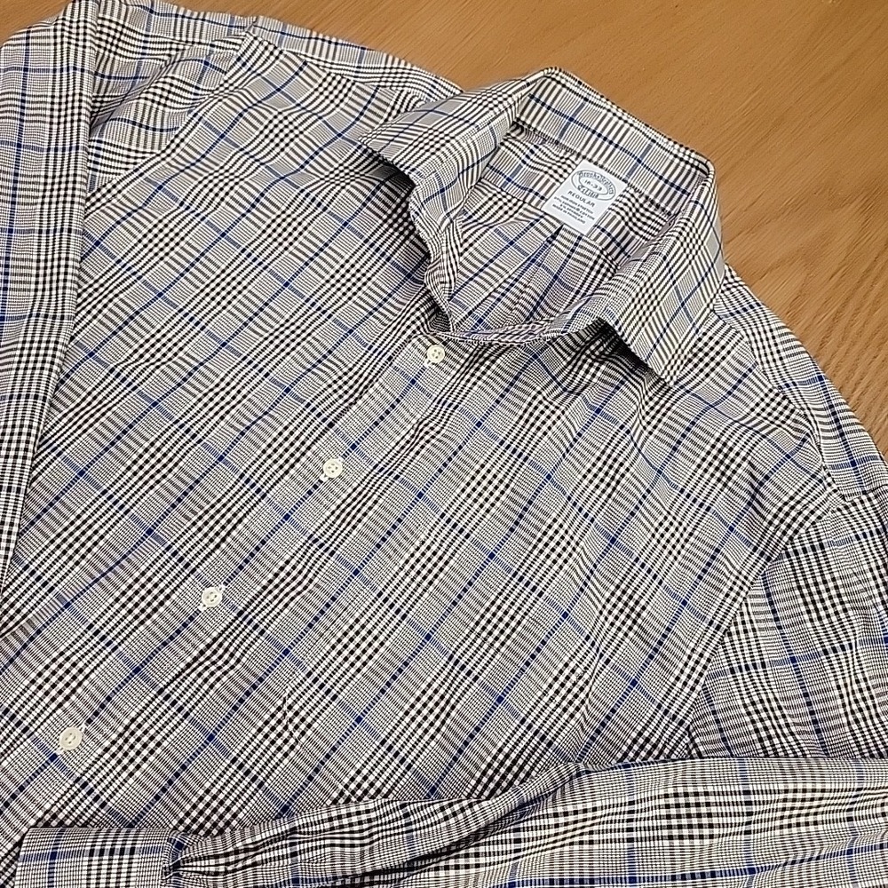 Brooks Brothers Shirt‎ Mens 16 - 33 Regular Plaid Button Up Long Sleeve Supima